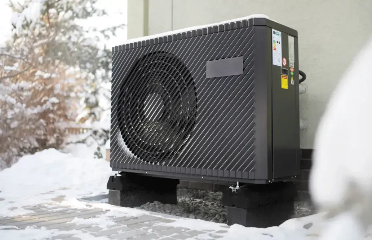 High efficiency hybrid heat pump installation